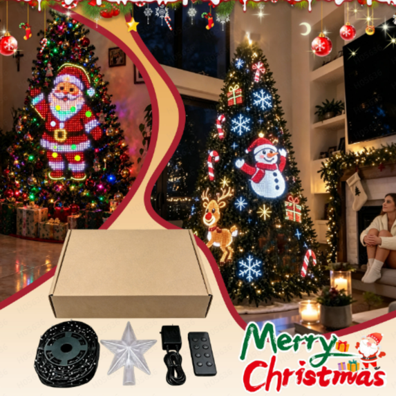 IALBKGU 7.2 Ft Pixel Christmas Tree Lights with Star Topper & Remote ...