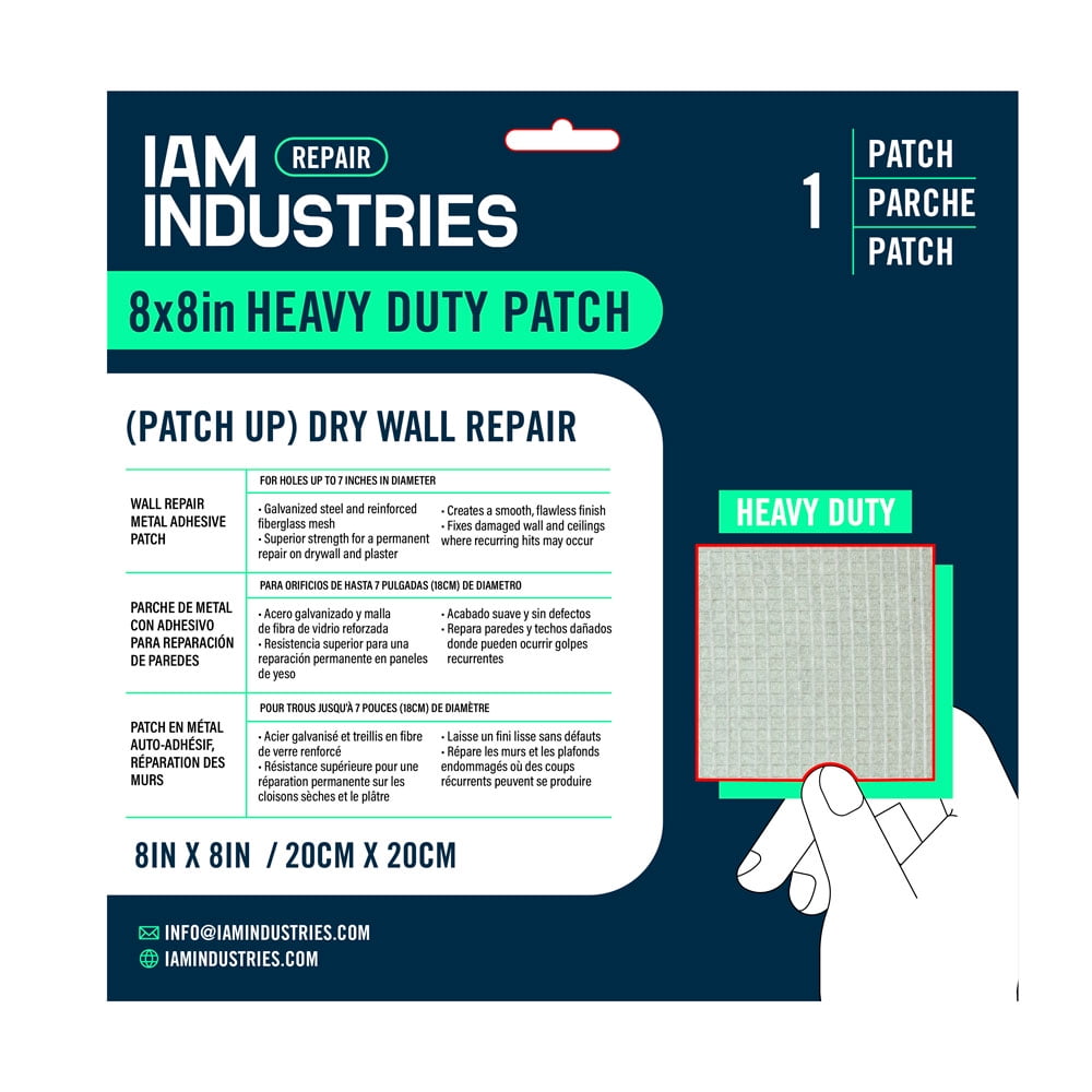 IAM Industries 8 inch, Heavy Duty SelfAdhesive Fiber Mesh over