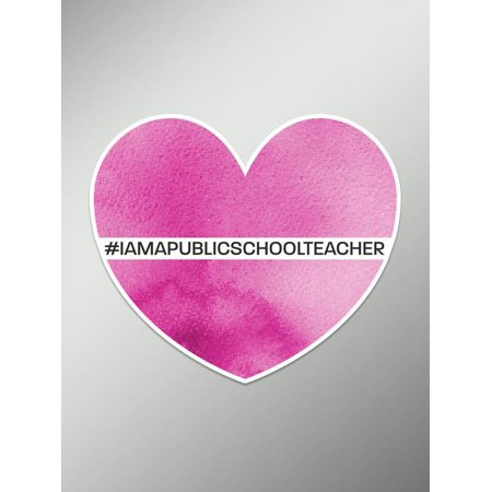 #IAMAPUBLICSCHOOLTEACHER Vinyl Decals Stickers (Two Pack) | Cars Trucks Vans Walls Laptops Cups | Printed | 2 - 4 inch Decals | KCD931