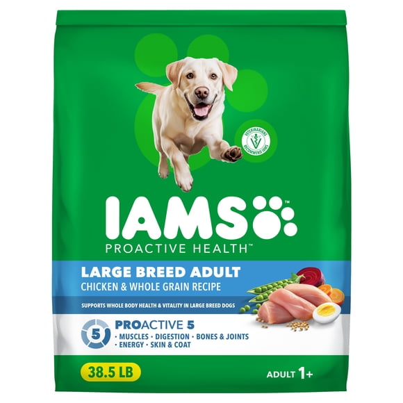 IAMS Proactive Health Large Breed Adult Chicken & Whole Grain Recipe Dry Dog Food, 38.5 Lb Bag