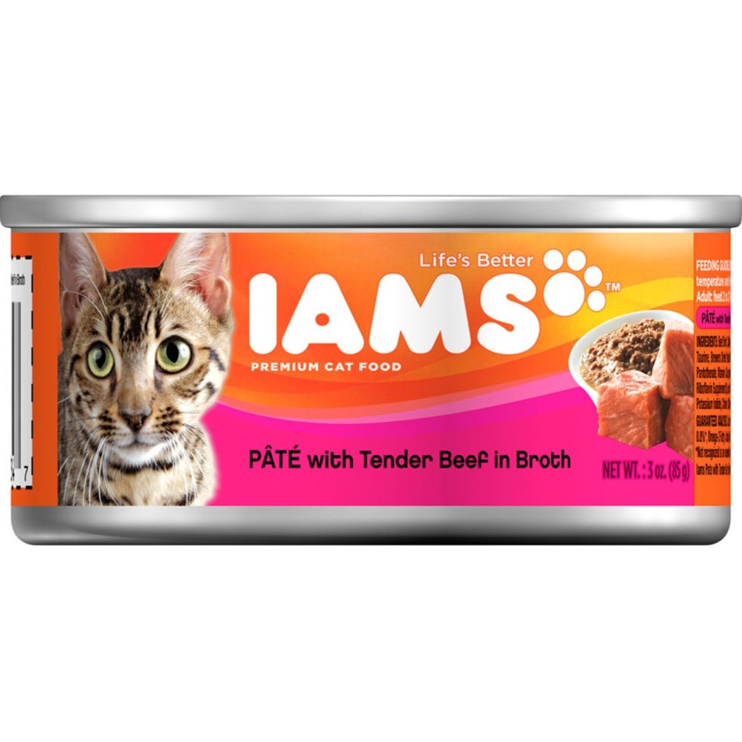 IAMS Adult Premium Pate with Tender Beef Cat Food