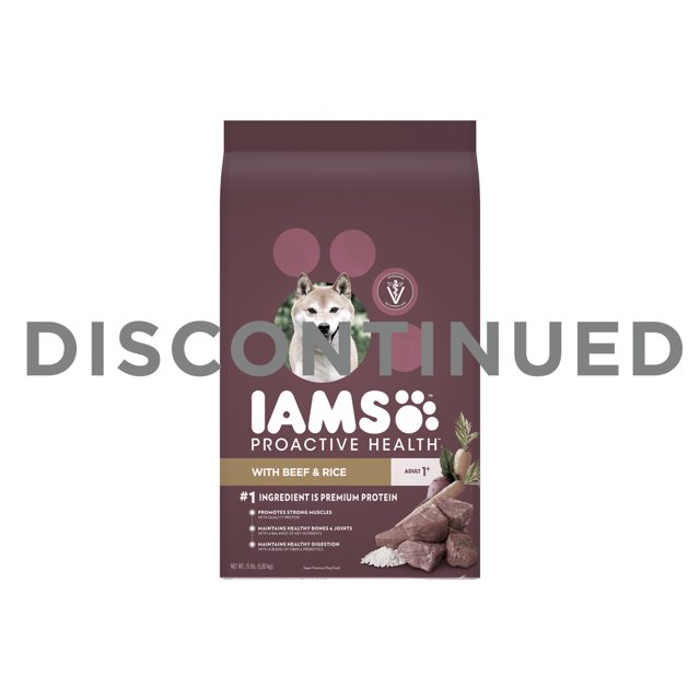 IAMS PROACTIVE HEALTH Adult Dry Dog Food Beef and Rice, 15 lb. Bag