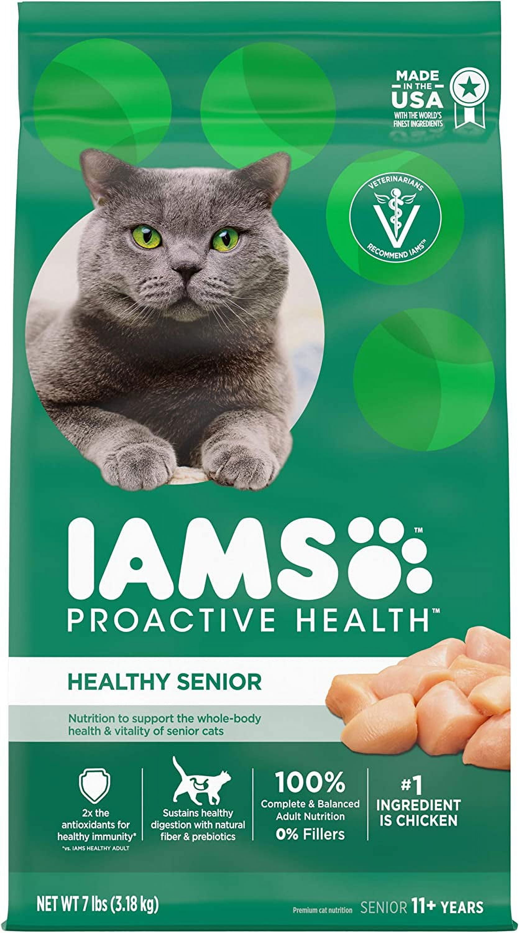 IAMS PROACTIVE HEALTH Senior Dry Cat Food, Weight Control with L
