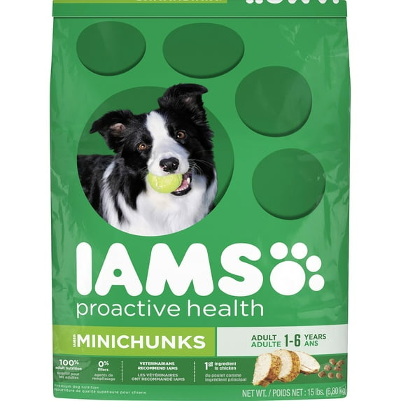 IAMS ProActive Health Adult Dog Mini Chunks Dog Food, 30 Lb.