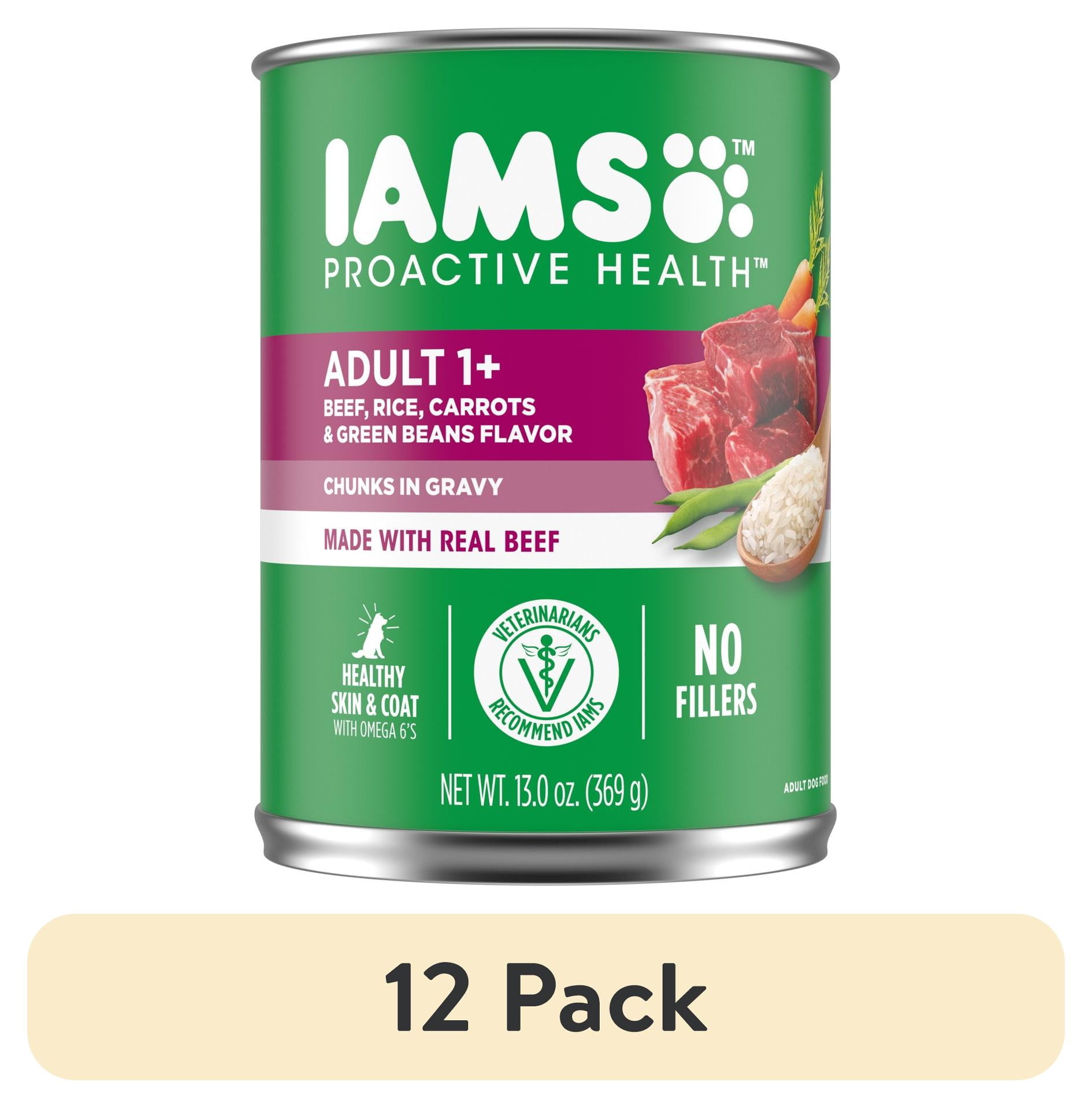 Iams Proactive Health Chicken Chunks in Gravy Canned Wet Dog Food, 13-oz can, case of 12 Iams Proactive Health Chicken Chunks in Gravy Canned Wet Dog Food, 13-oz can, case of 12