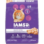 IAMS Proactive Health Chicken Dry Cat Food for Kittens, 16 lb Bag