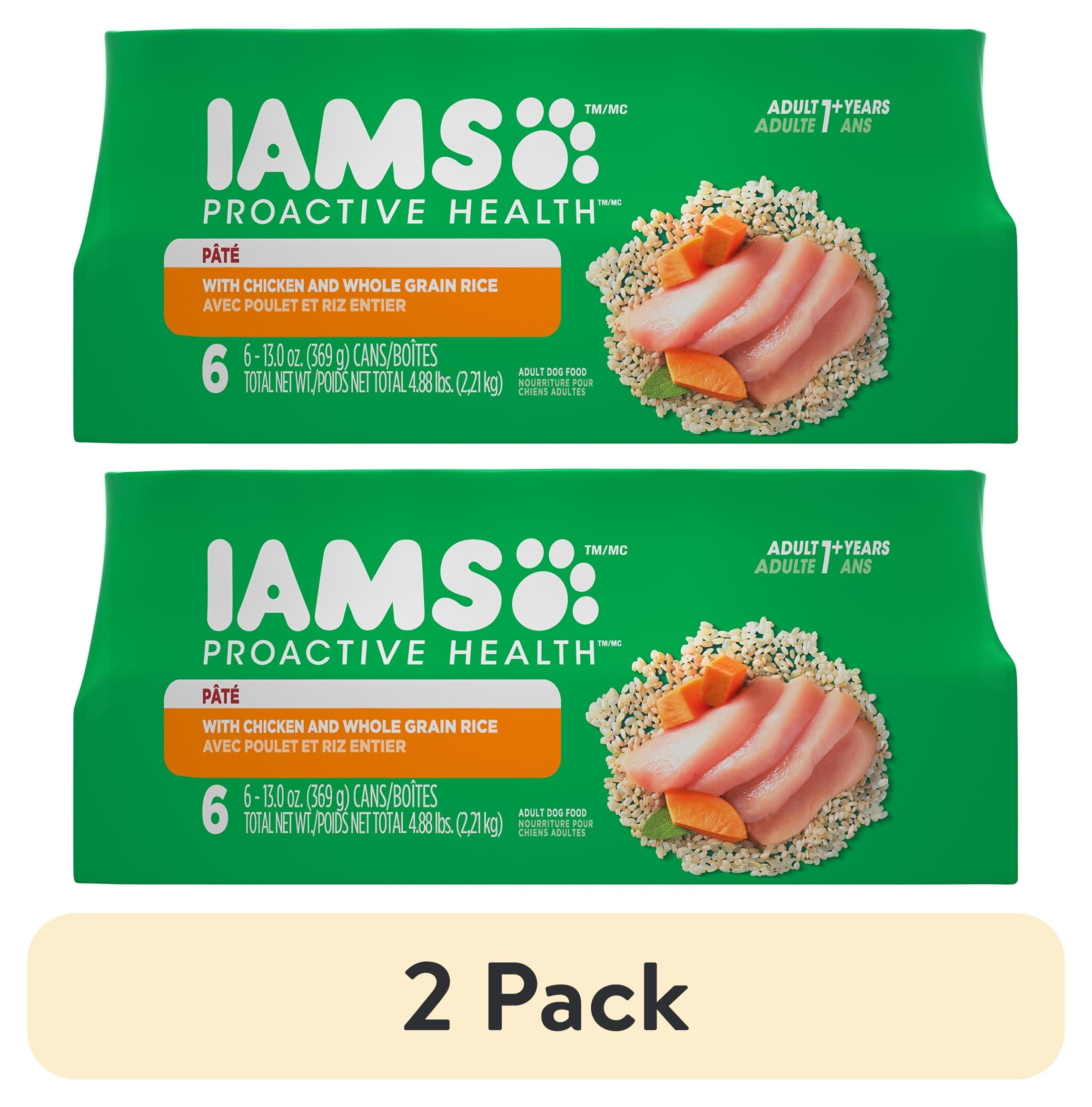 (2 pack) IAMS PROACTIVE HEALTH Adult Soft Wet Dog Food Pate with ...