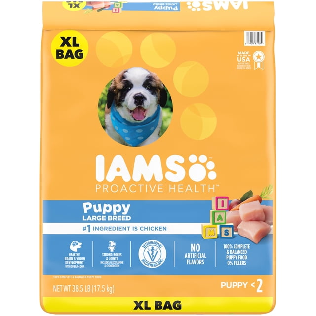 IAMS Proactive Health Healthy Puppy Chicken Recipe Large Breed Dry ...