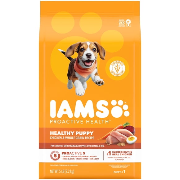 IAMS Proactive Health Chicken Dry Puppy Food, 5 Lb Bag