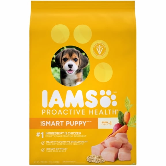 IAMS Proactive Health Dry Dog Food, Premium Dog Food Dry Recipe, 15 lb. Bag (Pack of 24)