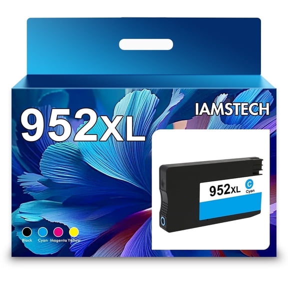 IAMSTECH 952XL 1-Pack Cyan Ink Cartridges Compatible for 952XL Work for OfficeJet Pro 7720/7730/7740/8700/8702/8710 8730/8734/8735/8736/8740/8743/8744/8745/8746/8747 Printer