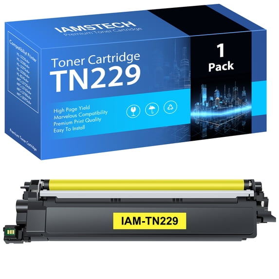 IAMSTECH TN229 Toner Cartridge Compatible for Brother TN-229 TN229Y for Brother HL-3280CDW HL-3220CDW MFC-L3780CDW MFC-L3720CDW Printer,up to 1,200 Pages (Yellow, 1-Pack)