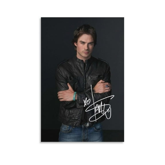 IAN SOMERHALDER Signed Poster Gifts Canvas Painting Poster Wall Art Decorative Picture Prints Modern Decor 24x36inch(60x90cm)