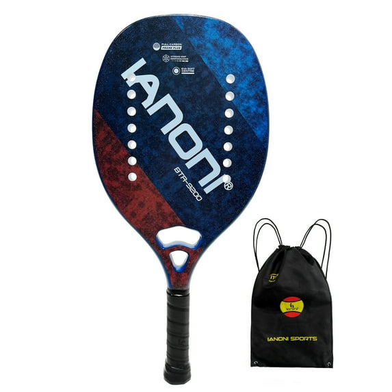IANONI Beach Tennis Racket,Carbon Fiber Surface with EVA Memory Flex Foam Core Beach Tennis Paddle