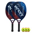 thumbnail image 1 of IANONI Beach Tennis Racket,Carbon Fiber Surface with EVA Memory Flex Foam Core Beach Tennis Paddle, 1 of 5