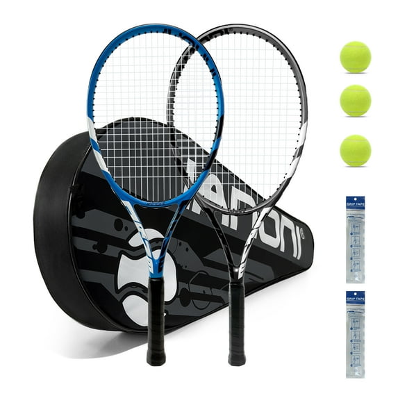 IANONI Tennis Rackets for Adults Beginner Tennis Racquets - 2 Carbon Tennis Racket with 3 Balls,2 Grips, 2 Vibration Dampers
