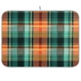 thumbnail image 1 of Iauyy Dish Drying Mat for Kitchen Counter, Super Absorbent & Hanging 16x18 / 18x24 Inch (S/M) A Orange Combination, 1 of 8