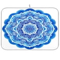 thumbnail image 1 of Iauyy Dish Drying Mat for Kitchen Counter, Super Absorbent & Hanging 16x18 / 18x24 Inch (S/M) Blue and White Watercolor Painting, 1 of 8