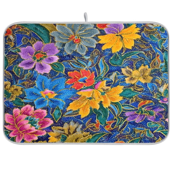 Iauyy Dish Drying Mat for Kitchen Counter, Super Absorbent & Hanging 16x18 / 18x24 Inch (S/M) Exquisitely Intricate