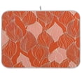 thumbnail image 1 of Iauyy Dish Drying Mat for Kitchen Counter, Super Absorbent & Hanging 16x18 / 18x24 Inch (S/M) Outlined Large-leaf Pattern, 1 of 8