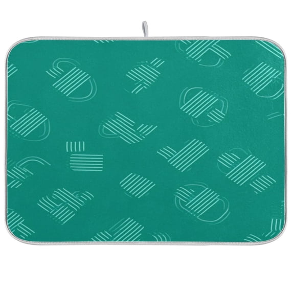 Iauyy Dish Drying Mat for Kitchen Counter, Super Absorbent & Hanging 16x18 / 18x24 Inch (S/M) Weaving