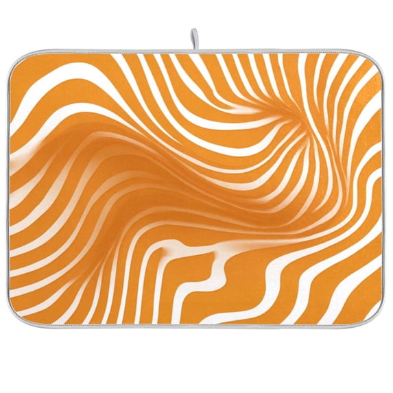 Iauyy Dish Drying Mat for Kitchen Counter, Super Absorbent & Hanging 16x18 / 18x24 Inch (S/M) A Organic Form