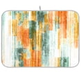 thumbnail image 1 of Iauyy Dish Drying Mat for Kitchen Counter, Super Absorbent & Hanging 16x18 / 18x24 Inch (S/M) Abstract Orange, 1 of 8