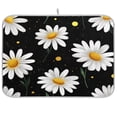thumbnail image 1 of Iauyy Dish Drying Mat for Kitchen Counter, Super Absorbent & Hanging 16x18 / 18x24 Inch (S/M) Artistic Daisy, 1 of 8