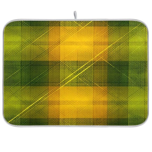 Iauyy Dish Drying Mat for Kitchen Counter, Super Absorbent & Hanging 16x18 / 18x24 Inch (S/M) Borderless Display