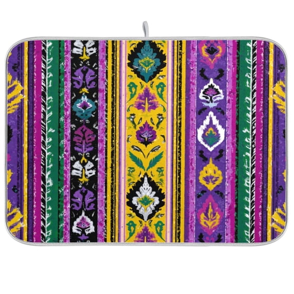 Iauyy Dish Drying Mat for Kitchen Counter, Super Absorbent & Hanging 16x18 / 18x24 Inch (S/M) C