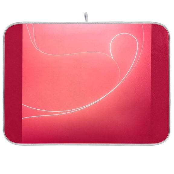 Iauyy Dish Drying Mat for Kitchen Counter, Super Absorbent & Hanging 16x18 / 18x24 Inch (S/M) Crimson