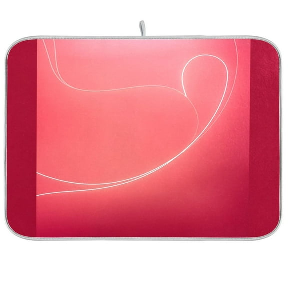 IAUYY Dish Drying Mat Dish Drying Mat Microfiber Kitchen Mats Large Counter Absorbent Dish Pad Drainer Rack Crimson