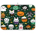 thumbnail image 1 of Iauyy Dish Drying Mat for Kitchen Counter, Super Absorbent & Hanging 16x18 / 18x24 Inch (S/M) Cupcake Rabbit, 1 of 8