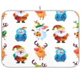 thumbnail image 1 of Iauyy Dish Drying Mat for Kitchen Counter, Super Absorbent & Hanging 16x18 / 18x24 Inch (S/M) Cute Illustration Style, 1 of 8
