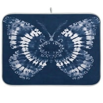 IAUYY 18 x 24 Inch Dish Drying Mat Dish Drying Mat Microfiber Kitchen Mats Large Counter Absorbent Dish Pad Drainer Rack Deep Blue Presentation