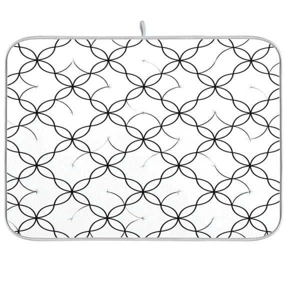 Iauyy Dish Drying Mat for Kitchen Counter, Super Absorbent & Hanging 16x18 / 18x24 Inch (S/M) Fabric