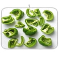 thumbnail image 1 of Iauyy Dish Drying Mat for Kitchen Counter, Super Absorbent & Hanging 16x18 / 18x24 Inch (S/M) Green Sweet Pepper, 1 of 8