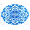 thumbnail image 1 of Iauyy Dish Drying Mat for Kitchen Counter, Super Absorbent & Hanging 16x18 / 18x24 Inch (S/M) Indian Patterns, 1 of 8
