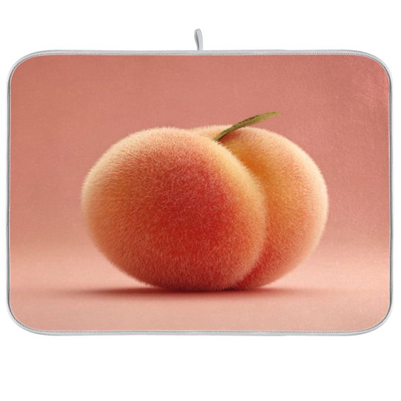Iauyy Dish Drying Mat for Kitchen Counter, Super Absorbent & Hanging 16x18 / 18x24 Inch (S/M) The Natural Beauty Of Peaches