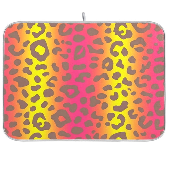 Iauyy Dish Drying Mat for Kitchen Counter, Super Absorbent & Hanging 16x18 / 18x24 Inch (S/M) Repetition Design