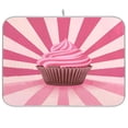 thumbnail image 1 of Iauyy Dish Drying Mat for Kitchen Counter, Super Absorbent & Hanging 16x18 / 18x24 Inch (S/M) Shining Cupcakes, 1 of 8