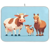 IAUYY 18 x 24 Inch Dish Drying Mat Dish Drying Mat Microfiber Kitchen Mats Large Counter Absorbent Dish Pad Drainer Rack Soft Light Blue