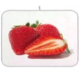thumbnail image 1 of Iauyy Dish Drying Mat for Kitchen Counter, Super Absorbent & Hanging 16x18 / 18x24 Inch (S/M) Strawberry Product Image, 1 of 8