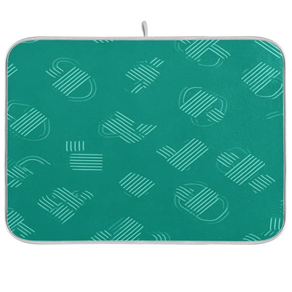 Iauyy Dish Drying Mat for Kitchen Counter, Super Absorbent & Hanging 16x18 / 18x24 Inch (S/M) Weaving