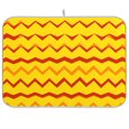 thumbnail image 1 of Iauyy Dish Drying Mat for Kitchen Counter, Super Absorbent & Hanging 16x18 / 18x24 Inch (S/M) Yellow Inverted Triangle, 1 of 8