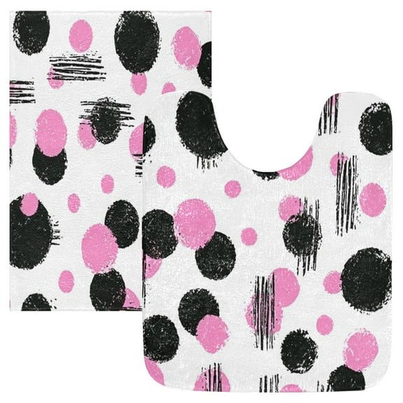 IAUYY 24x16 Inch Bath Mat Thick Soft Plush Shower Mat TPR Backing Material Non Slip Bath Mats for Bathroom for Tub Shower Hotel Black