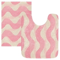 IAUYY 24x16 Inch Bath Mat Thick Soft Plush Shower Mat TPR Backing Material Non Slip Bath Mats for Bathroom for Tub Shower Hotel Cream Seamless Design