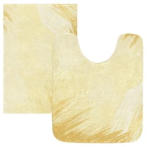 IAUYY 24x16 Inch Bath Mat Thick Soft Plush Shower Mat TPR Backing Material Non Slip Bath Mats for Bathroom for Tub Shower Hotel Light Yellow Work