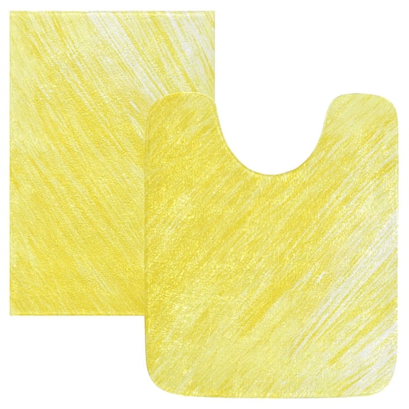 IAUYY 24x16 Inch Bath Mat Thick Soft Plush Shower Mat TPR Backing Material Non Slip Bath Mats for Bathroom for Tub Shower Hotel Light Yellow