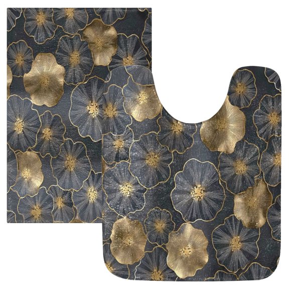 IAUYY 24x16 Inch Bath Mat Thick Soft Plush Shower Mat TPR Backing Material Non Slip Bath Mats for Bathroom for Tub Shower Hotel Metallic Luster